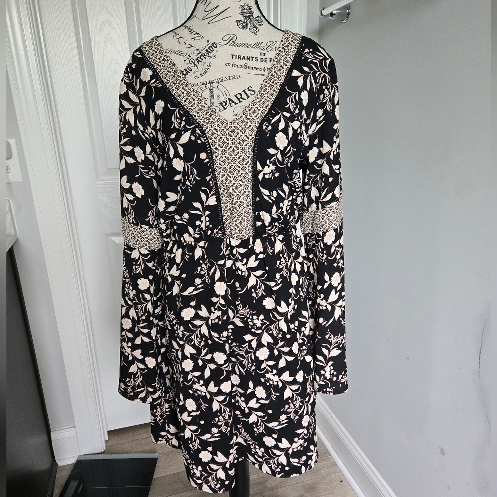 Black and White Floral Dress